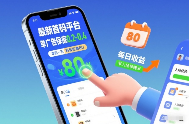 最新首码平台，单广告保底0.2-0.4，单机一天轻松撸80，早入场早賺米【揭秘】-最全项目网