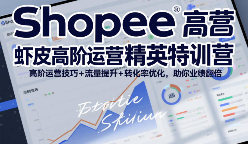 Shopee虾皮高阶运营精英特训营，高阶运营技巧+流量提升+转化率优化，助你业绩翻倍-最全项目网