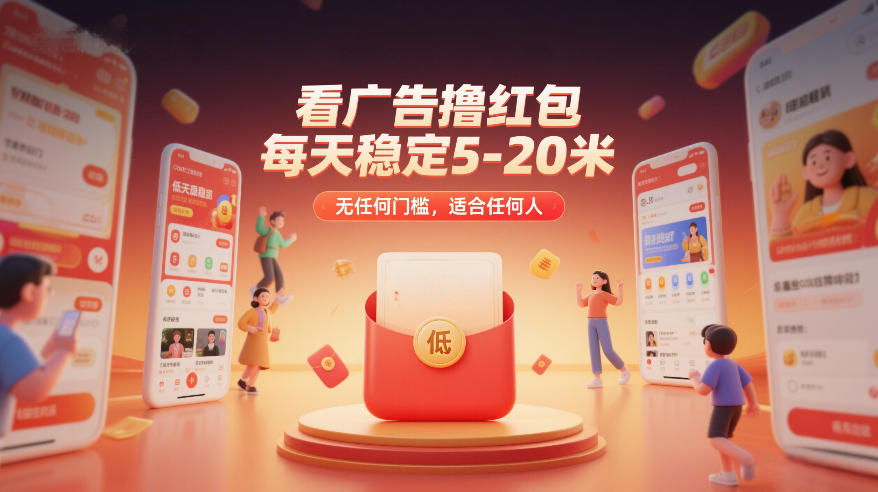 看广告撸红包，每天稳定5-20米，无任何门槛，适合任何人-最全项目网
