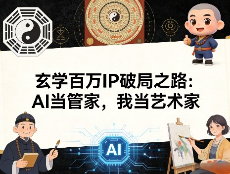 玄学百万IP破局之路：AI当管家，我当艺术家-最全项目网
