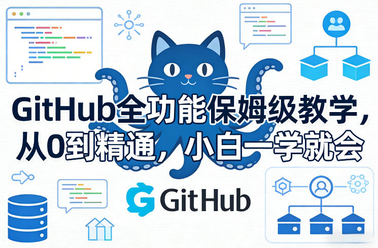GitHub全功能保姆级教学，从0到精通，小白一学就会-最全项目网