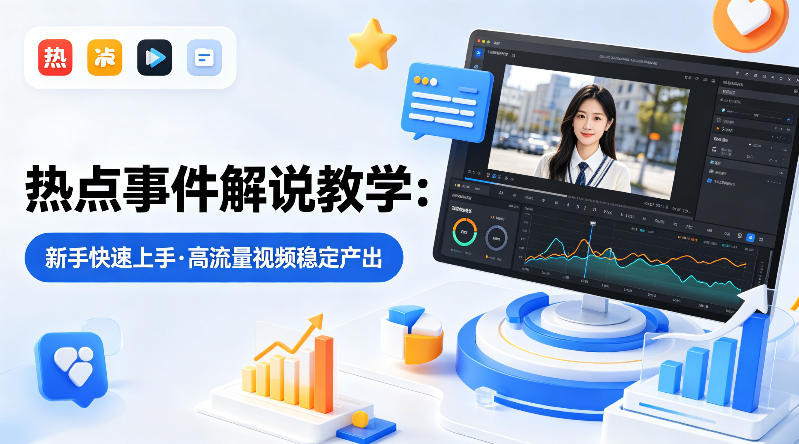 某大V的热点事件解说教学，新手也能快速上手，稳定产出高流量解说视频-最全项目网