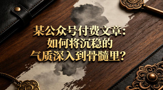 某公众号付费文章：如何将沉稳的气质深入到骨髓里？-最全项目网