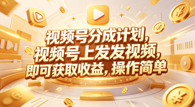 视频号分成计划，599元众筹的Red团队课程，视频号上发发视频，即可获取收益，操作简单-最全项目网