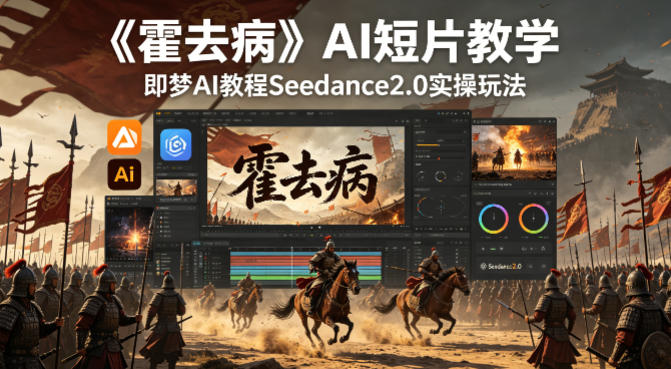 《霍去病》AI短片教学，即梦AI教程Seedance2.0实操玩法-最全项目网