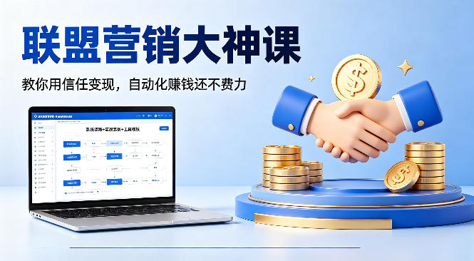 联盟营销大神课，教你用信任变现，自动化賺钱还不费力【原创双语字幕】-最全项目网