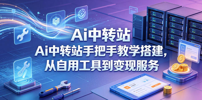 Ai中转站手把手教学搭建，从自用工具到变现服务-最全项目网