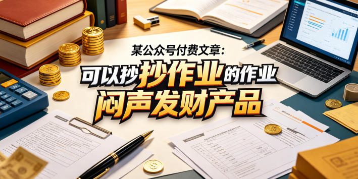 某公众号付费文章：可以抄作业的闷声发财产品-最全项目网