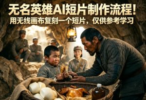 无名英雄AI短片制作流程！用无线画布复刻一个短片，仅供参考学习-最全项目网