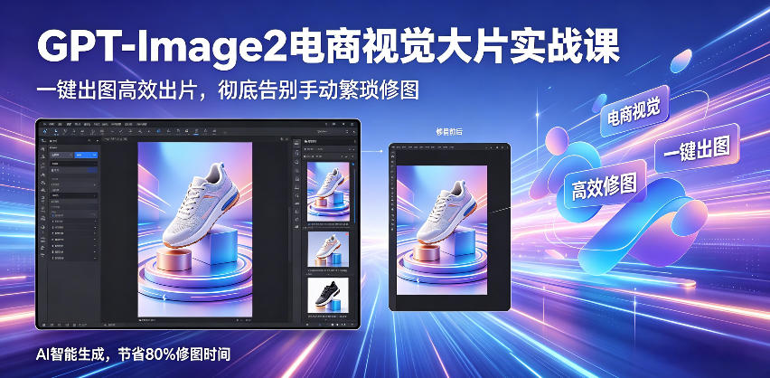GPT-Image2电商视觉大片实战课，一键出图高效出片，彻底告别手动繁琐修图-最全项目网