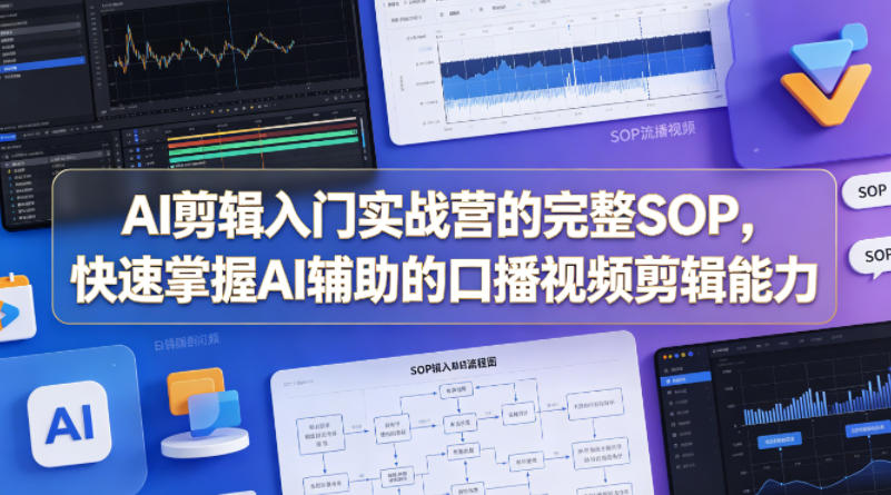 AI剪辑入门实战营的完整SOP，快速掌握AI辅助的口播视频剪辑能力-最全项目网