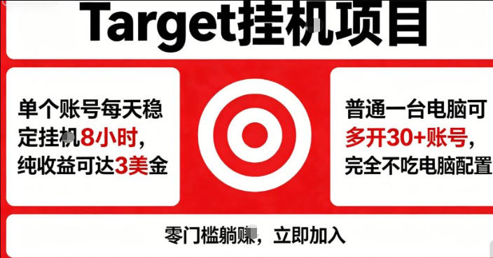 海外平台Target商品浏览曝光，24小时运行无需人工值守，日收益100美刀+电脑可多开【揭秘】-最全项目网