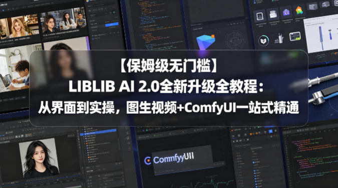 【保姆级无门槛】LIBLIB AI 2.0全新升级全教程：从界面到实操，图生视频+ComfyUI一站式精通-最全项目网