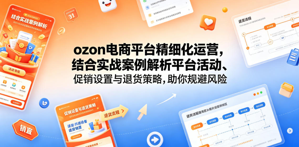 ozon电商平台精细化运营，结合实战案例解析平台活动、促销设置与退货策略，助你规避风险、提升销量-最全项目网