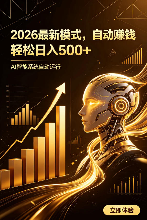 AI智能广告，自动賺钱新模式，轻松日入500+，主业副业都可做，适合任何人群【揭秘】-最全项目网