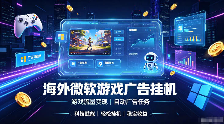 海外游戏广告自动挂G，轻资产海外副业风口，单设备稳定产出500+【揭秘】-最全项目网