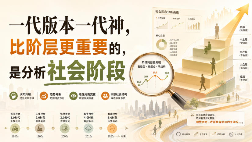 付费文章：一代版本一代神，比阶层更重要的，是分析社会阶段-最全项目网