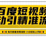 百度短视频被动引精准流量,每天躺着来精准粉,超级简单小白轻松上手-最全项目网
