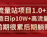 《大流量站项目1.0+2.0》打造日IP10W+高流量站,前期很累后期躺赚-最全项目网
