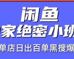 火焱社闲鱼独家绝密小班课-闲鱼单店日出百单黑搜爆破法-最全项目网
