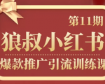 狼叔小红书爆款推广引流训练课第11期,手把手带你玩转小红书-最全项目网