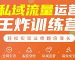 私域流量运营王炸训练营:全网引流+裂变涨粉+私域运营+高效成交-最全项目网