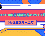 详细解析TIKTOK如何利用海外CPS+工具0粉丝轻松变现月入过万-最全项目网