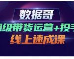 数据哥·超级带货运营+投手线上速成课,快速提升运营和熟悉学会投手技巧-最全项目网