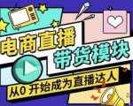 大鹏·电商直播带货课，系统学习直播带货各环节技巧和套路-最全项目网