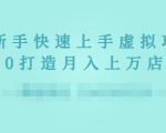 2022年虚拟项目实战指南，新手从0打造月入上万店铺-最全项目网