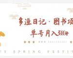 多渔日记·图书项目，无货源图书模式，纯搬运，单号月入4000+-最全项目网