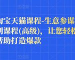 樊剑淘宝天猫课程-生意参谋数据分析系列课程(高级)，让您轻松运营店铺，帮助打造爆款-最全项目网