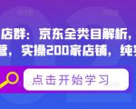 贝千电商店群：京东全类目解析，京东店群专业运营，实操200家店铺，纯实战经验-最全项目网
