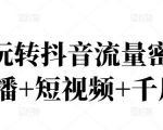 2022玩转抖音流量密码，(直播+短视频+千川)-最全项目网