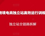 跨境电商独立站高效运行训练营，独立站全链路拆解-最全项目网