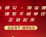 电商大师兄·淘宝搜索新玩法，搜索不刷单也能真正做起来-最全项目网