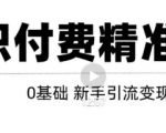 玩转知识付费项目精准引流，给你1套课多账号操作落地方案！-最全项目网