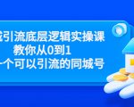 同城引流底层逻辑实操课，教你从0到1做一个可以引流的同城号（价值4980）-最全项目网