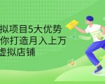 拆解虚拟项目5大优势，0基础教你打造月入上万虚拟店铺（无水印）-最全项目网