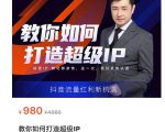 教你如何打造超级IP，抖音流量红利新机遇（价值980元）-最全项目网