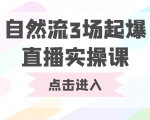 自然流3场起爆直播实操课 双标签交互拉号实战系统课-最全项目网