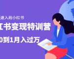 小红书变现特训营：带你快速入局小红书，从0到1月入过万-最全项目网