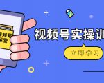 微信视频号实操训练营:视频号起号运营纯干货玩法!-最全项目网