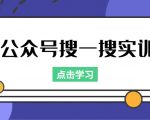 公众号搜一搜实训，收录与恢复收录、 排名优化黑科技，附送工具（价值998元）-最全项目网
