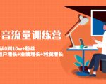 美业抖音流量训练营:从0到10w+粉丝 让你的门店用户增长+业绩增长+利润增长-最全项目网
