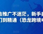 亚马逊广告推广不迷茫，新手卖家产品运营入门到精通（恐龙跨境电商）-最全项目网
