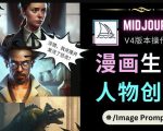Midjourney V4版本操作教程：2个简单参数，完成漫画生成，人物创建-最全项目网