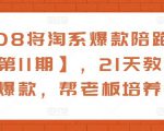 108将淘系爆款陪跑营【第11期】,21天教运营打爆款,帮老板培养运营-最全项目网