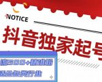 抖音独家起号，一天引流500+精准粉，适合各类行业（9节视频课）-最全项目网