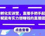 直播孵化实训营,直播手把手起号,赋能有实力想赚钱的直播团队-最全项目网